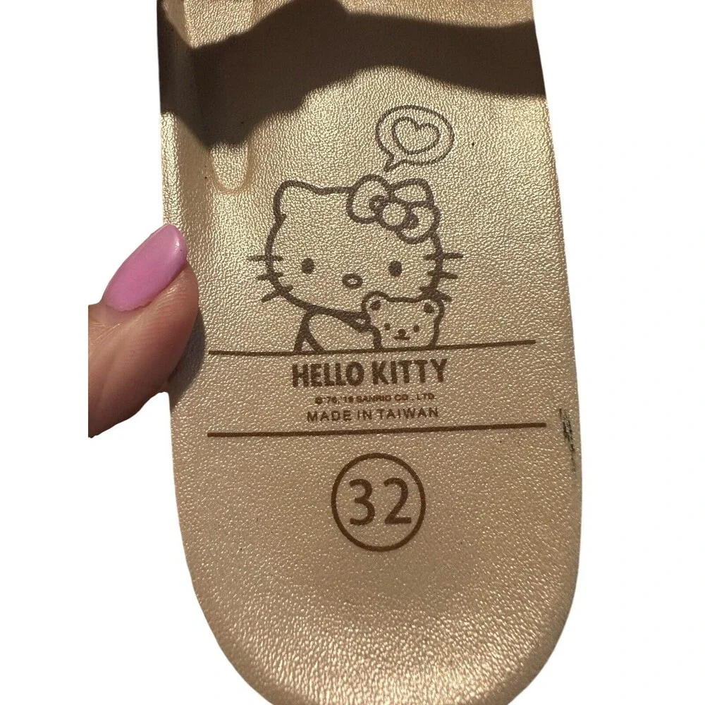 Hello Kitty Sanrio Kids Size 32 US 1 Slides Youth Girls Soft Pink Slip On #S34-1